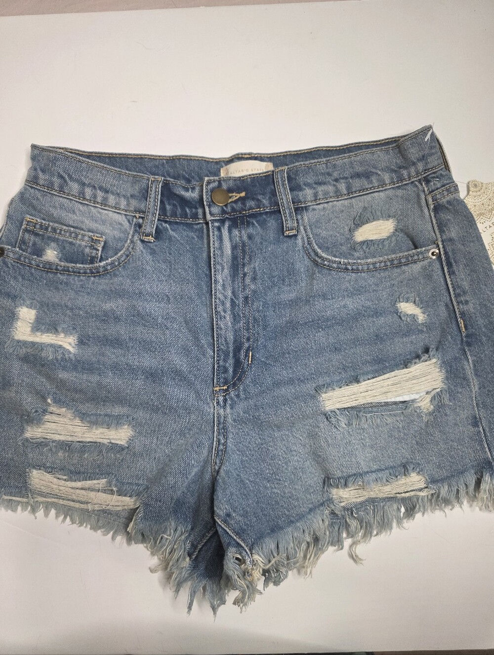 NEW ALTAR'D State Jean Shorts Distressed Medium